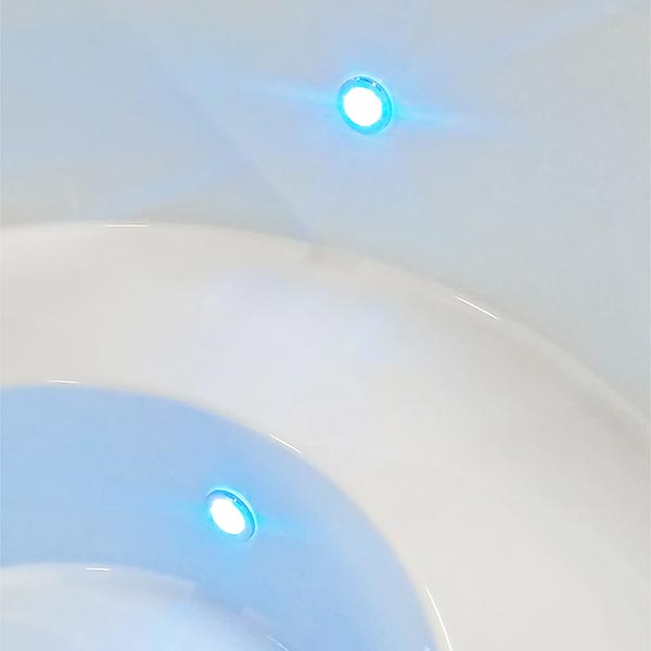 2 db LED-világítás üvegszálas dézsákhoz