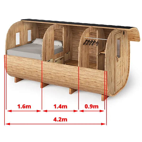 Kemping kabin 4m (Camping Pod)