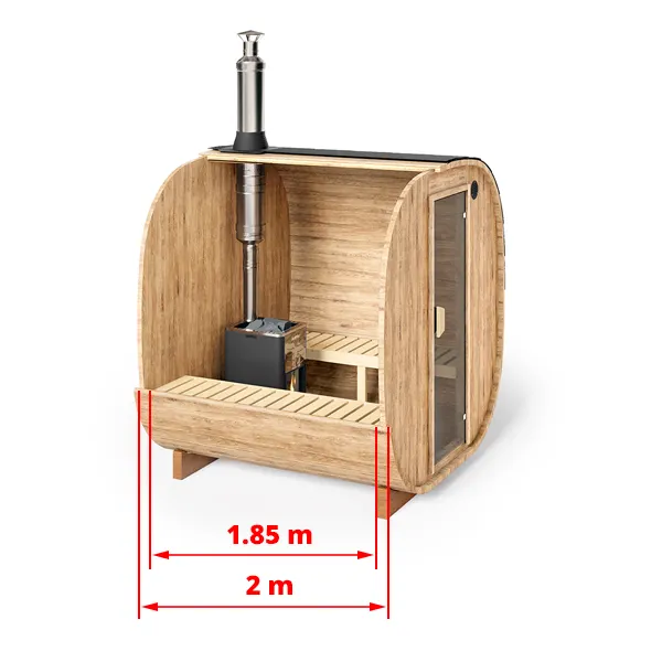 3m Kocka Szauna 6 fős (SQR3)