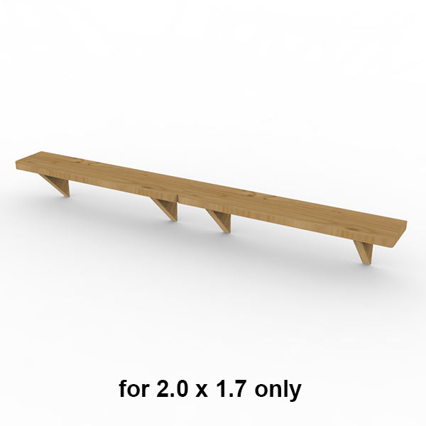 Polc Quattro 2.0×1.7m dézsafürdőhöz (Thermowood)
